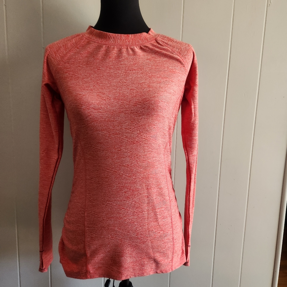 SOYBU, Long Sleeve w/ Side Ruching, Coral, S